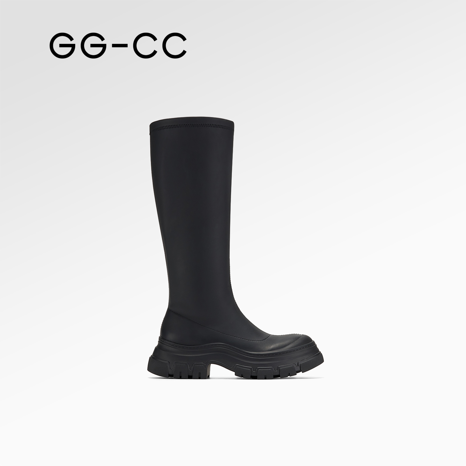 GGCC休闲厚底长筒靴骑士靴女