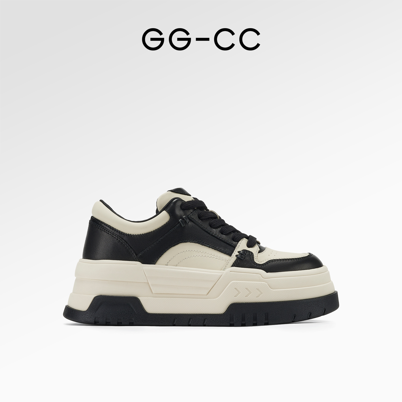 GGCC潮流时尚小白鞋厚底板鞋女