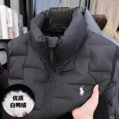 保罗正品 保暖中青年宽松休闲外套男 款 羽绒服马甲男士 立领马夹冬季