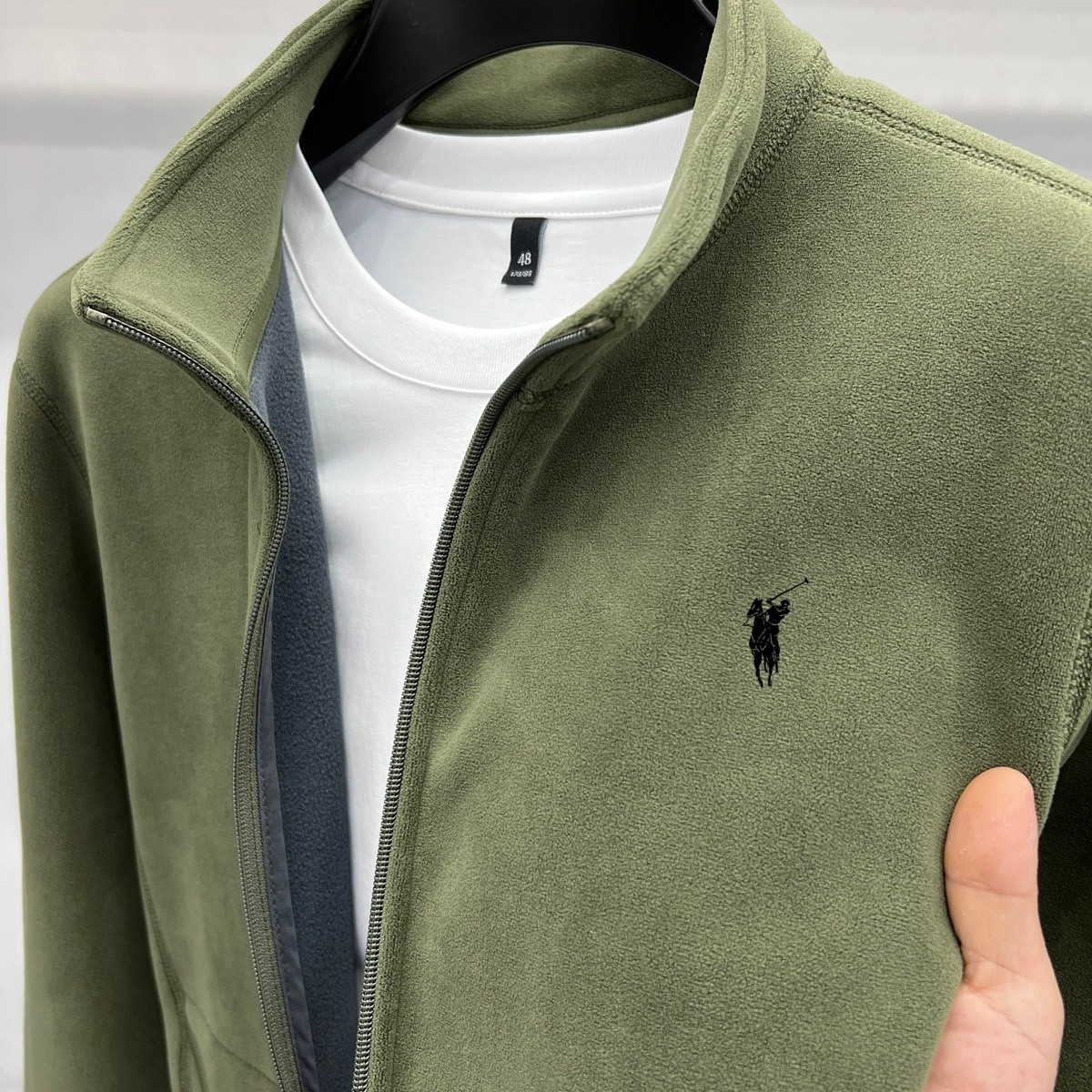 【奥莱品牌折扣】保罗外套男士抓绒摇粒绒秋冬款拉链卫衣宽松上衣