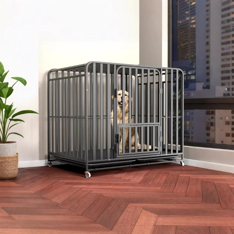 狗笼子大型中型犬带厕所室内家用狗屋金毛拉布拉多特大号方管狗笼