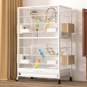 鸟笼鹦鹉笼子豪华别墅大号专用笼全套玄凤画 画眉新型防溅洒罩鸟