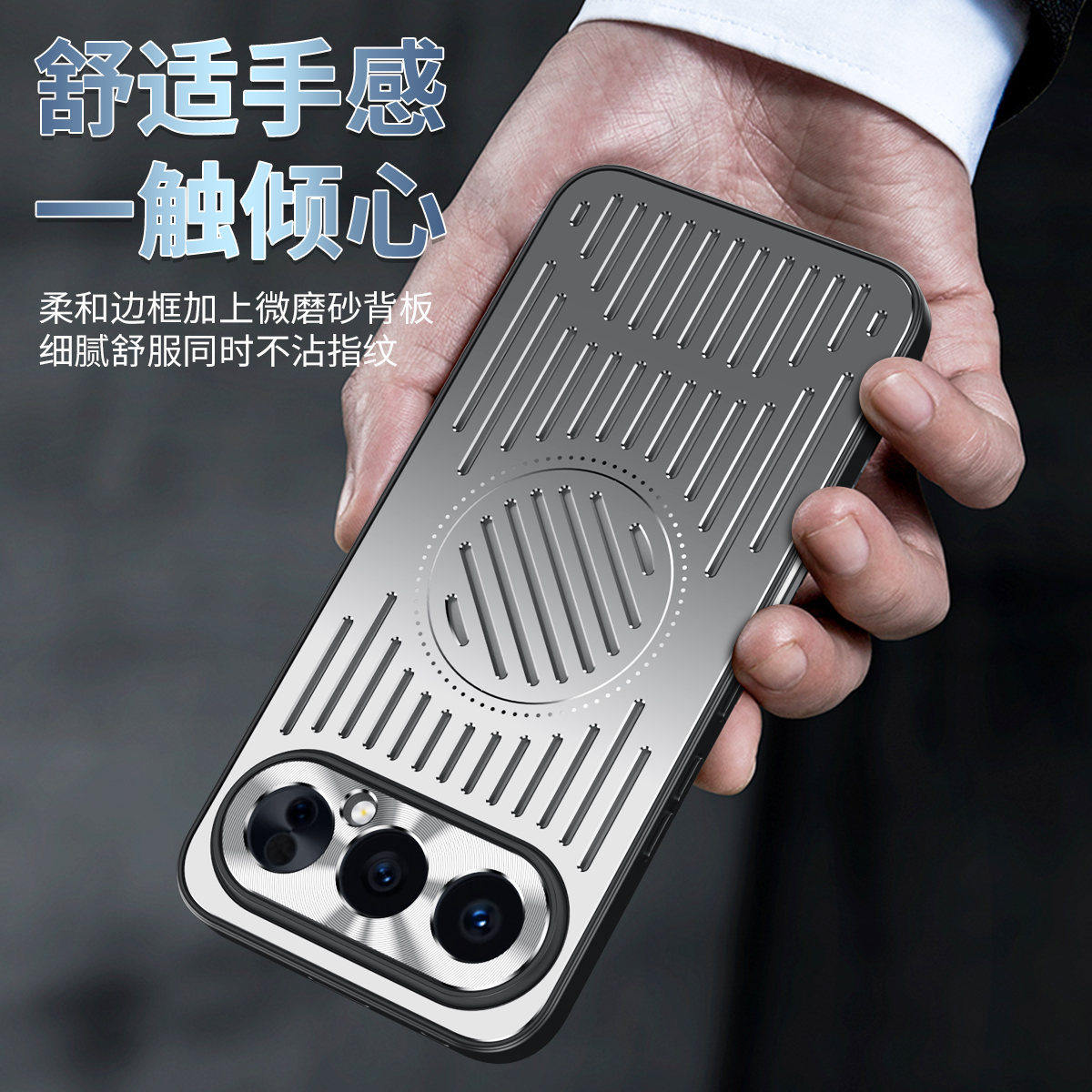 金属镂空散热适用荣耀500手机壳华为荣耀500pro保护套honor500外壳男MEY一AN00防摔硬壳MEP内置车载磁吸后盖