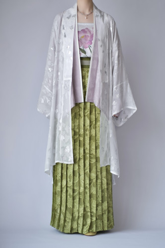 春染云织｜小银塘｜仿铁拐墓北宋褙子宋制汉服真丝剪花乔其纱衫