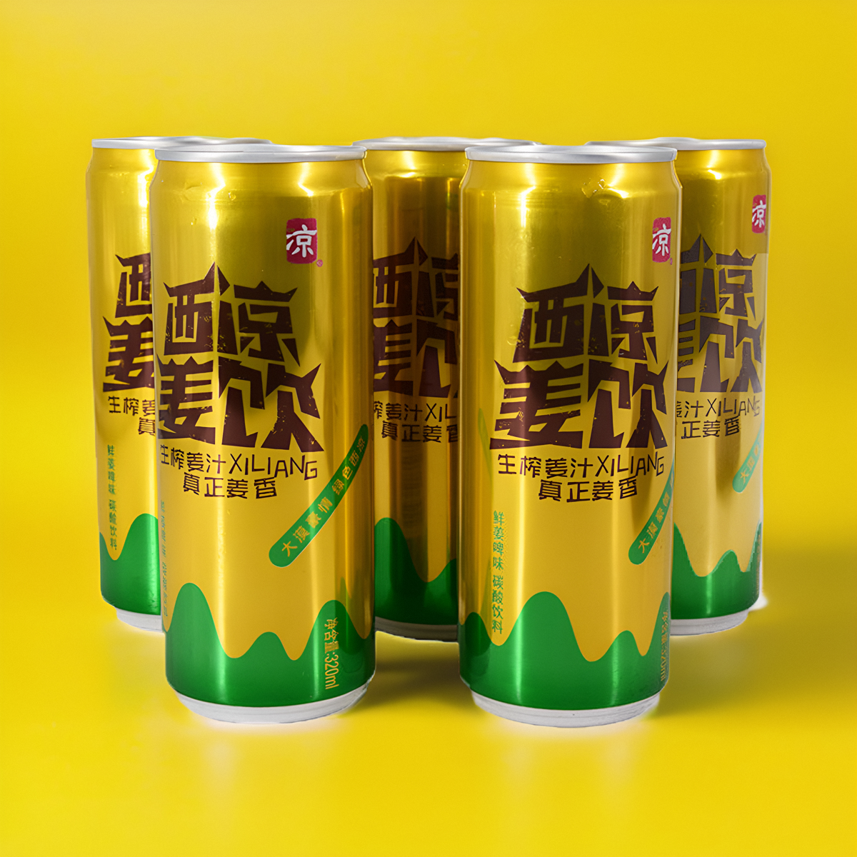 甘肃武威西凉姜啤姜饮310ml小罐无酒精碳酸饮料武威直发