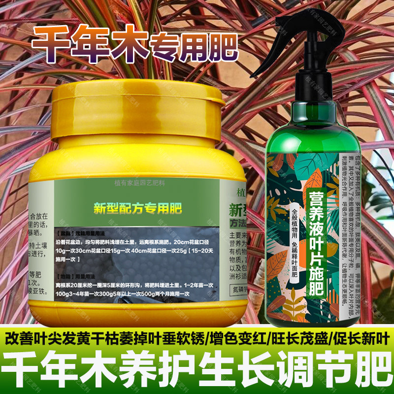 千年木专用肥料七彩铁营养液叶子发黄尖干枯萎掉叶下垂发软叶面肥,鲜花速递/花卉仿真/绿植园艺,家庭园艺肥料,淘宝优惠券,粉丝福利购,淘宝优惠卷