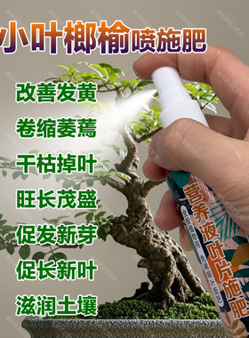 小叶榔榆专用肥料树苗盆景土壤营养液发黄卷缩萎蔫干枯掉叶面肥料
