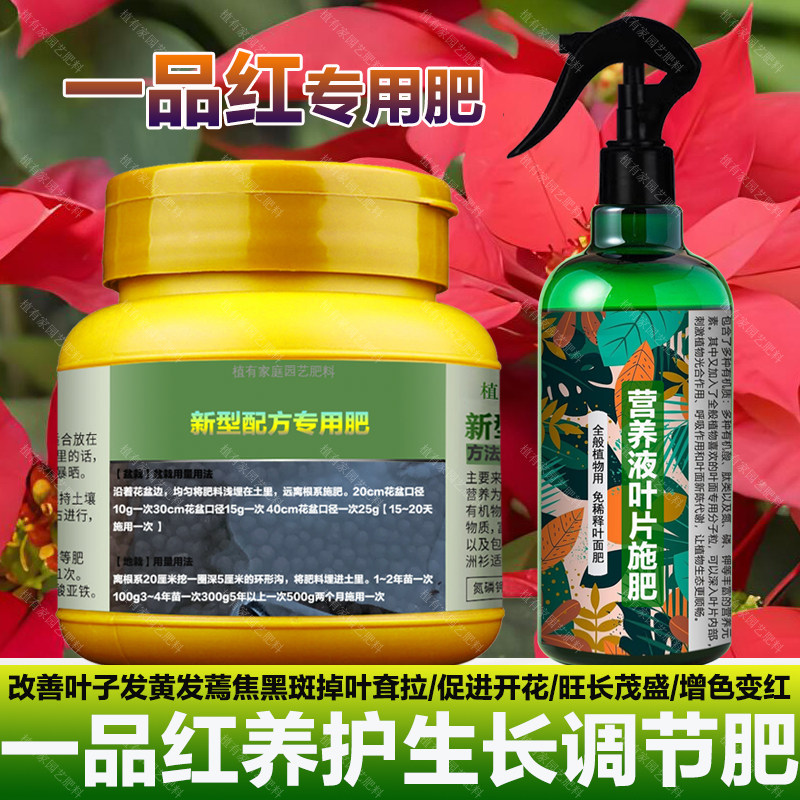 一品红专用肥料一品红花肥营养液叶子黄发蔫黑斑卷焦掉叶耷拉肥料,鲜花速递/花卉仿真/绿植园艺,家庭园艺肥料,淘宝优惠券,粉丝福利购,淘宝优惠卷