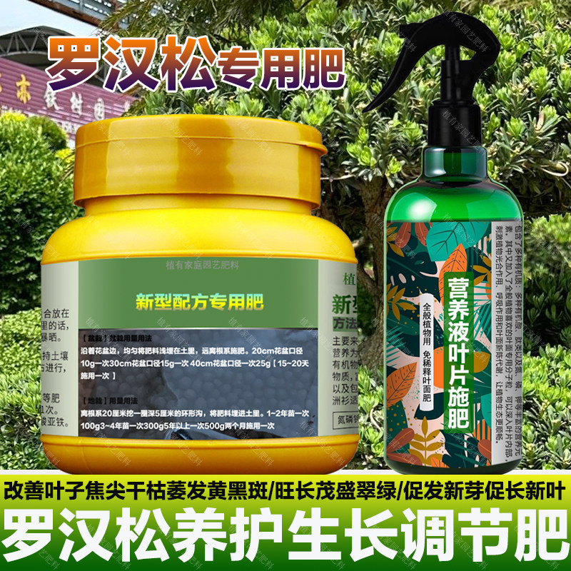 罗汉松专用肥料盆栽盆景大树苗营养液叶子焦尖干枯萎黄黑斑叶面肥,鲜花速递/花卉仿真/绿植园艺,家庭园艺肥料,淘宝优惠券,粉丝福利购,淘宝优惠卷