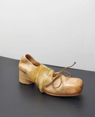 新款 蝴蝶结单鞋 手工芭蕾舞鞋 马皮复古水洗做旧猪鼻子方头单鞋