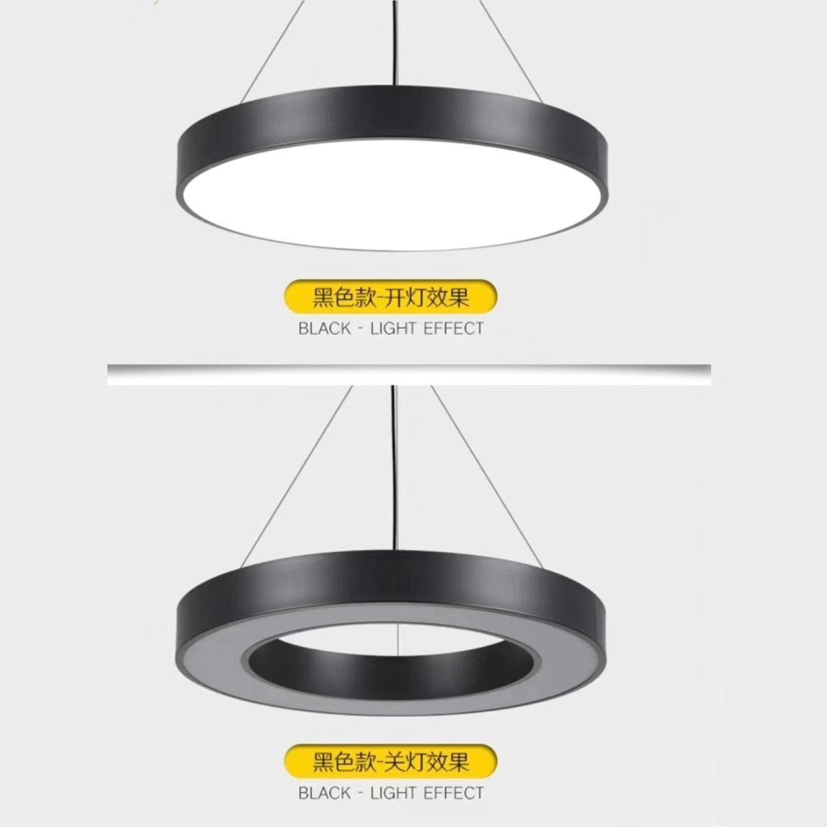 环形健身房造型灯工业风灯具圆形圆环吊灯办公灯圆圈超市工程吊灯
