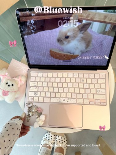 Bluewish波点兔兔苹果电脑键盘膜Macbookpro防水neo防污air1314