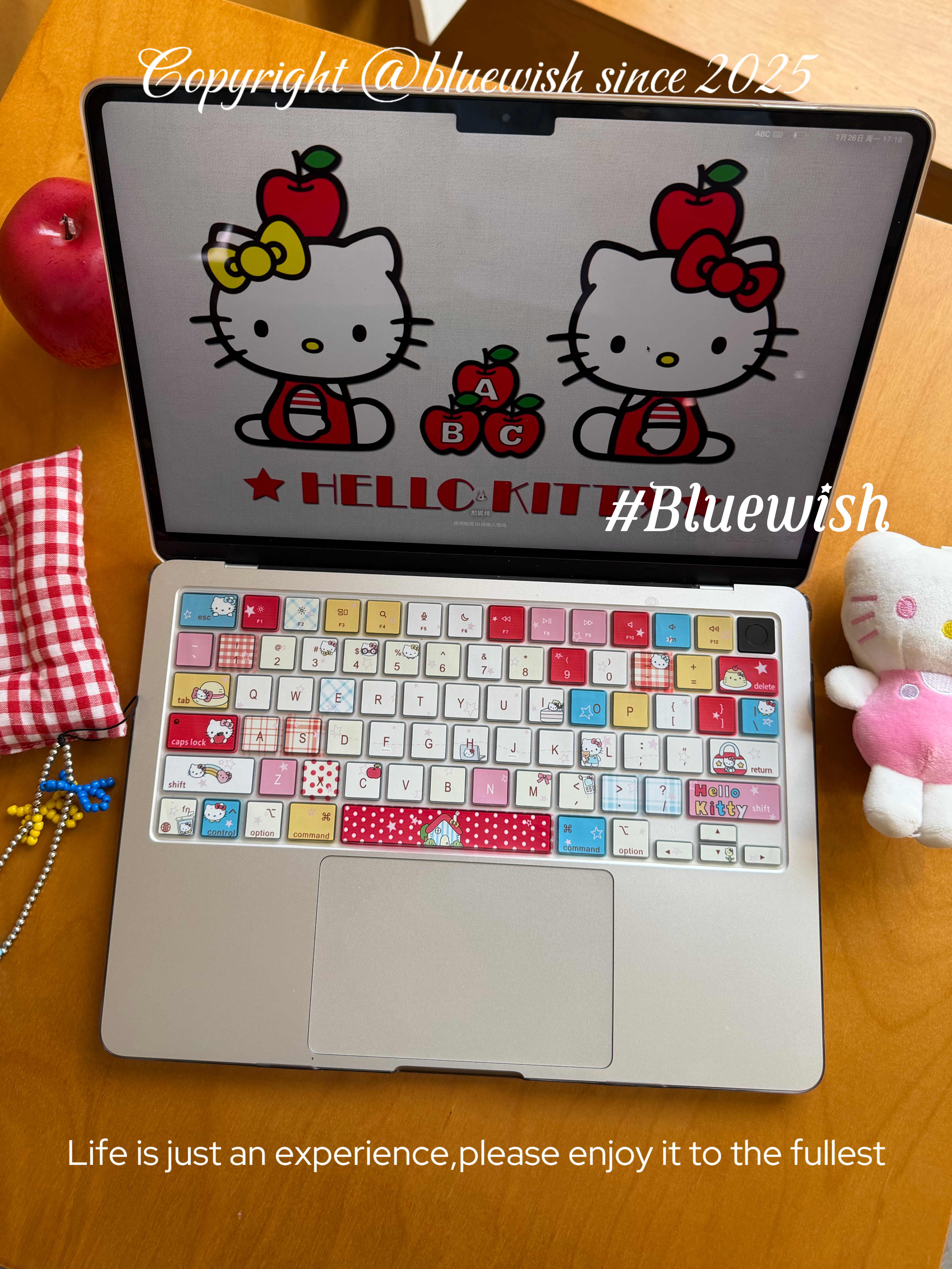 Bluewish《kitty猫》苹果电脑键盘膜Macbookpro防水防污air1314