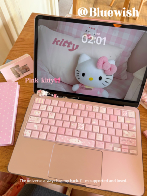 Bluewish粉色kitty苹果键盘膜可爱Macbookpro防水neo防污air1314
