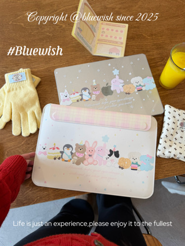 Bluewish《玩偶家族》可爱卡通笔记本电脑内胆包磁吸适用于Macbook苹果14寸pro电脑M5air13寸14寸收纳包