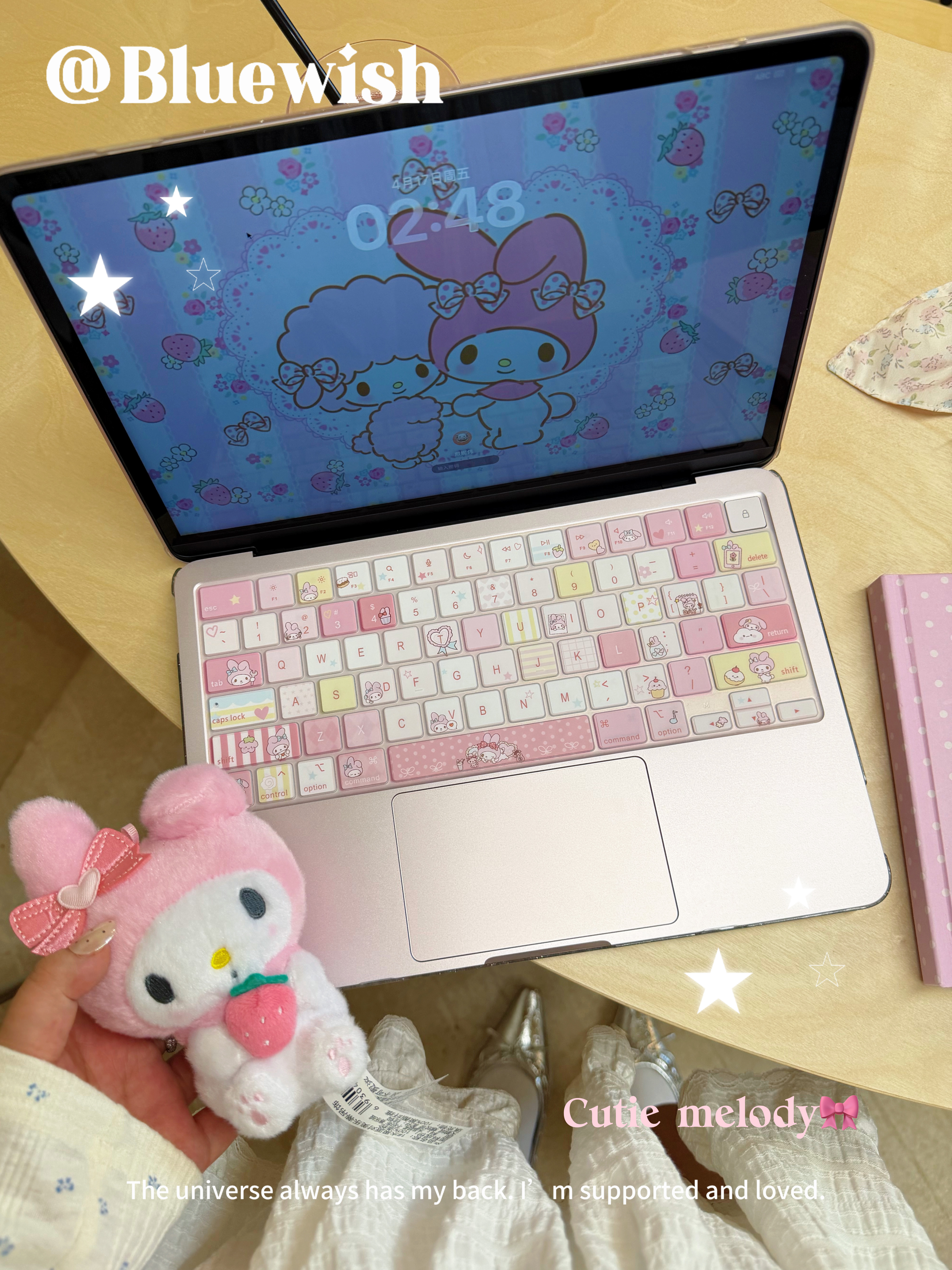 Bluewish《美乐蒂》苹果电脑键盘膜Macbookpro防水neo防污air1314