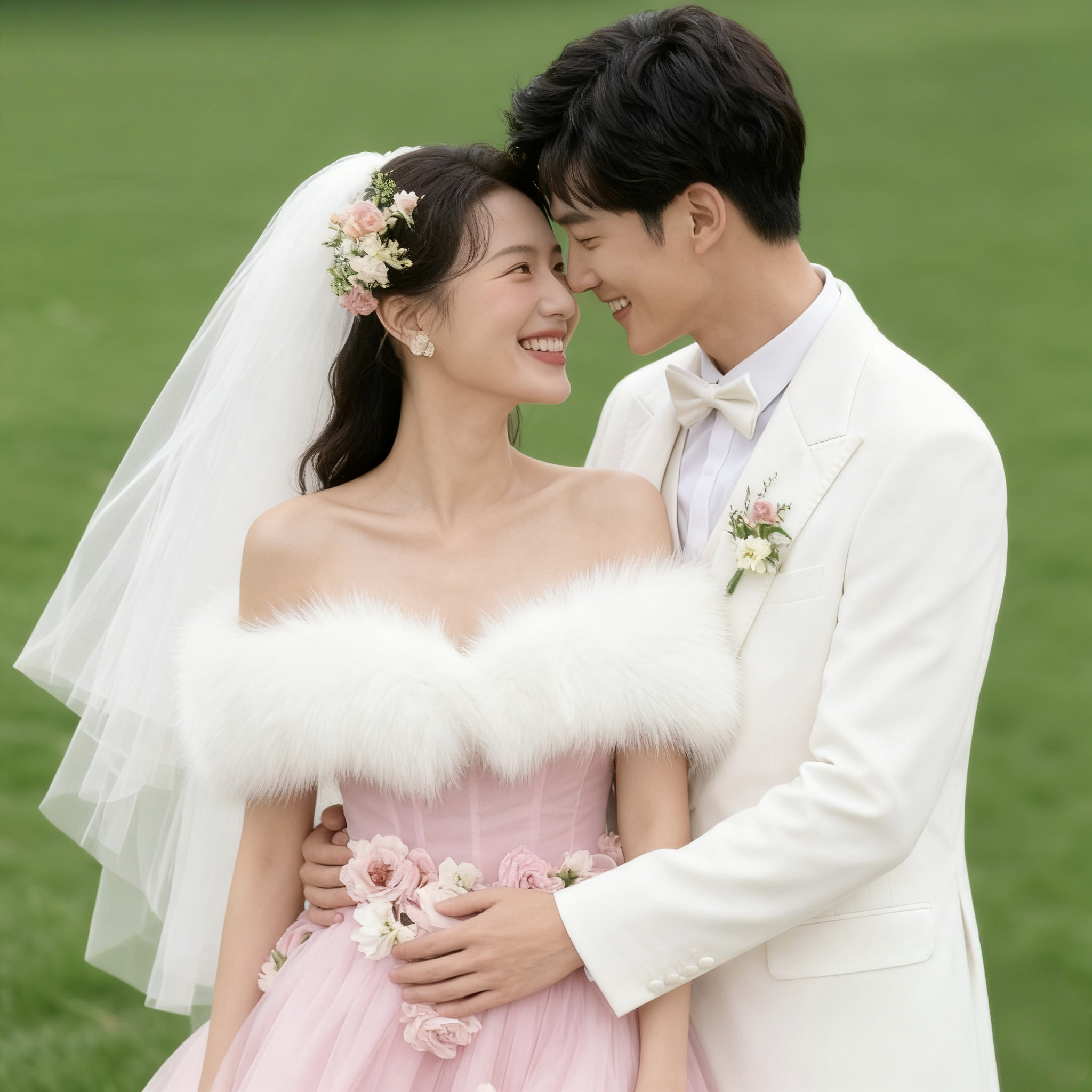 婚纱披肩高端大气上档次新娘婚礼秀和服外搭旗袍皮草毛毛斗篷披风