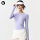 跑步速干普拉提训练服运动套装 瑜伽服上衣女新款 高弹圆领健身长袖