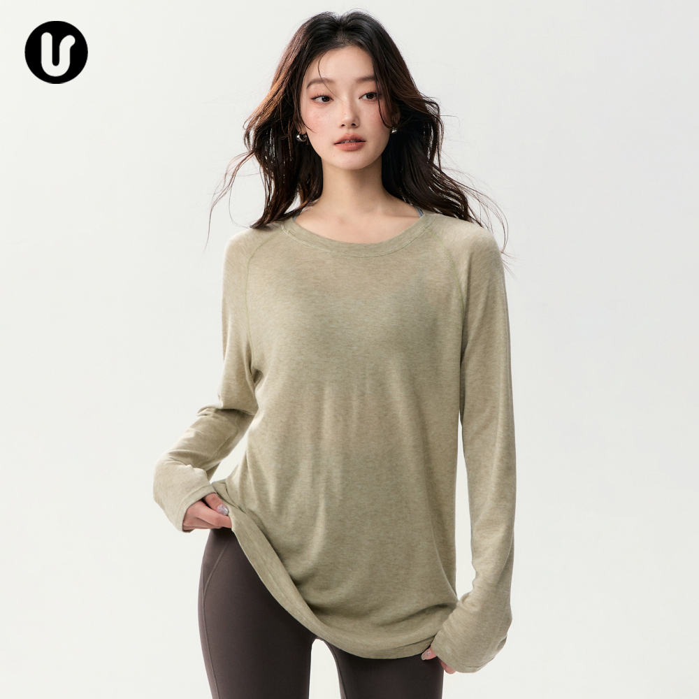 Umeko运动长袖吸湿透气瑜伽上衣