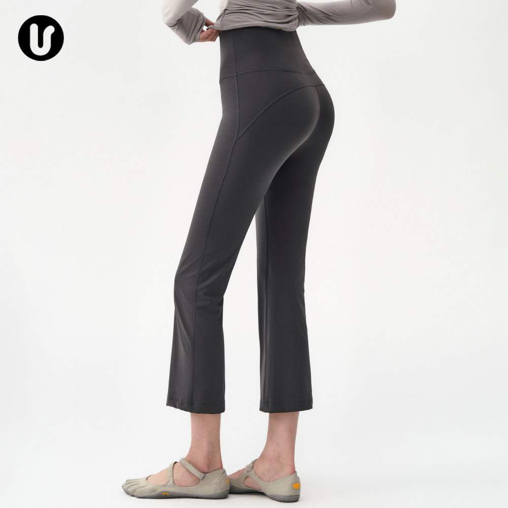 微喇瑜伽裤女秋冬高腰提臀健身喇叭裤普拉提训练服跑步运动八分裤,运动服/休闲服装,健身裤,淘宝优惠券,粉丝福利购,淘宝优惠卷