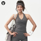 运动内衣女挂脖速干跑步网球健身上衣普拉提训练带胸垫瑜伽服背心