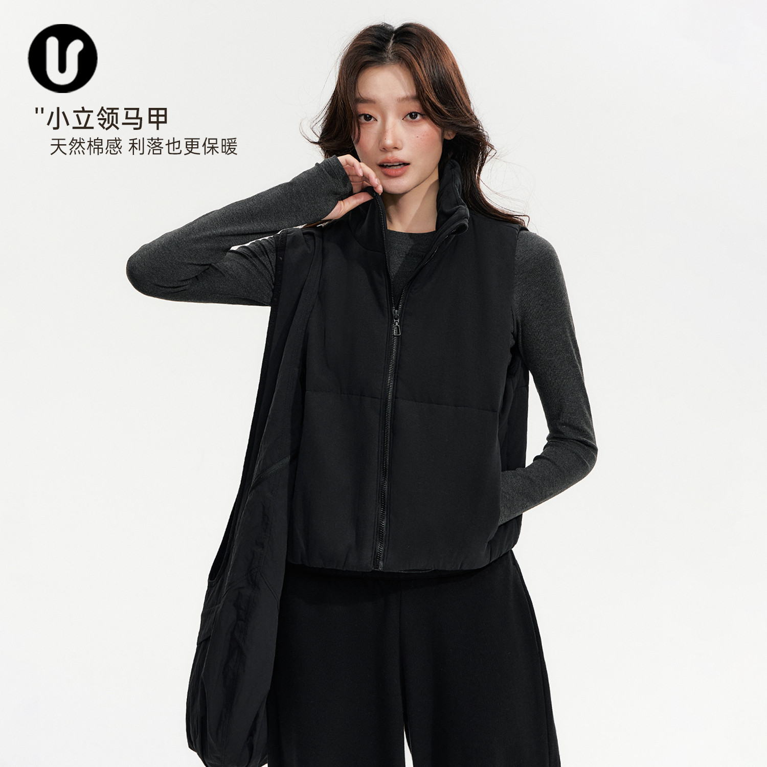 运动马甲女秋冬修身保暖训练外套普拉提瑜伽上衣新款轻薄跑步健身