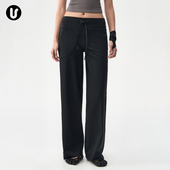 子跑步普拉提训练服健身阔腿裤 运动长裤 女秋冬宽松休闲直筒瑜伽裤