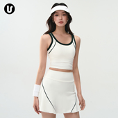 运动内衣女新款 固定杯防震训练瑜伽背心跑步羽毛球服健身上衣套装