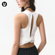 运动背心女美背透气无袖 瑜伽服跑步普拉提训练服健身上衣白色t恤