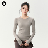 打底运动上衣 速干衣女户外登山健身服套装 修身 瑜伽服跑步训练长袖