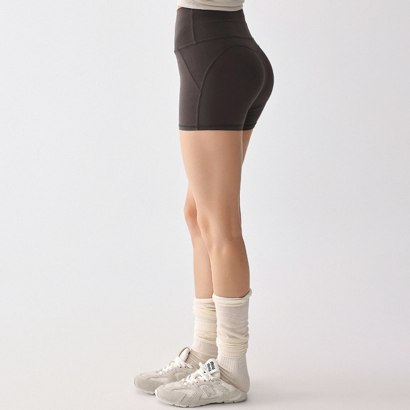 运动三分短裤女免穿内裤提臀紧身普拉提训练服健身瑜伽上衣裤套装