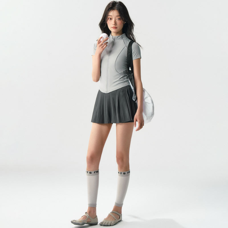 Gray Short Sleeves + Graphite Gray Skirt[Save 10 Yuan on the Set]