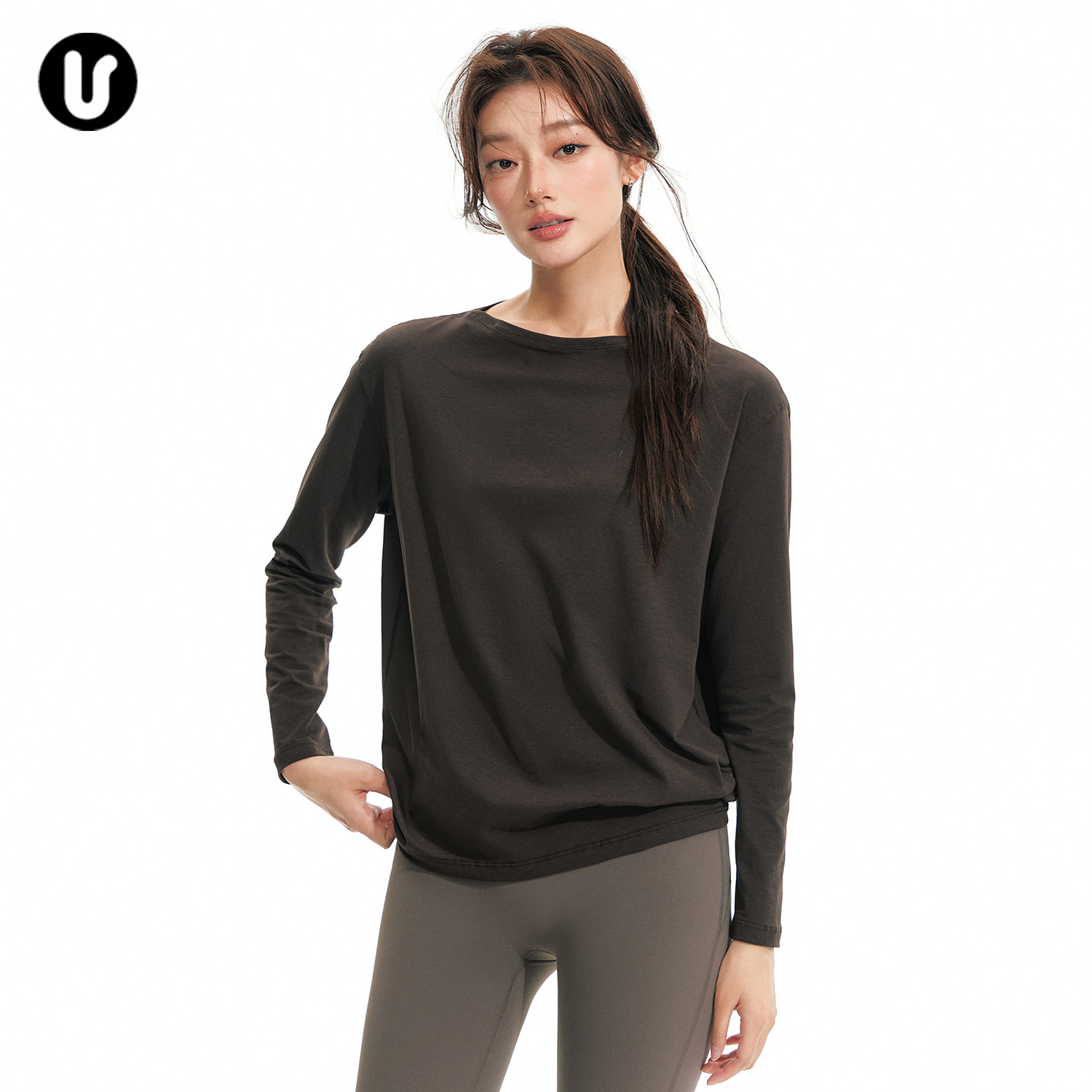 健身上衣女宽松普拉提训练服秋季显瘦运动服罩衫新款跑步瑜伽长袖