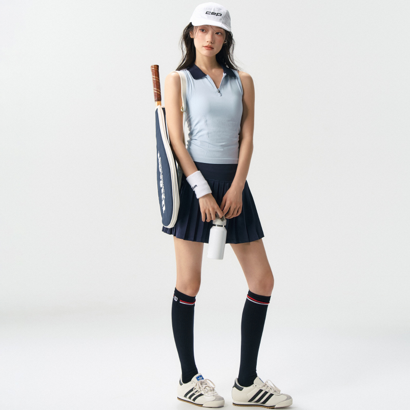 Baby Blue Vest + Navy Blue Skirt[Save 10 Yuan on the Set]