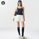 运动背心上衣女速干跑步瑜伽服套装 普拉提训练防走光健身网球短裙