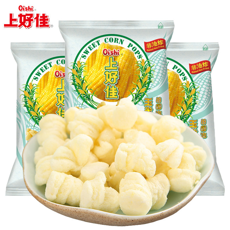 上好佳田园泡40g玉米口味怀旧童年解馋追剧办公膨化休闲小吃零食