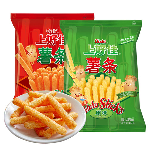 上好佳薯条80g番茄原味香酥脆追剧美味解馋膨化办公休闲小吃零食