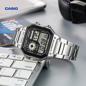 1200WH官网正品 卡西欧旗舰店小方块电子手表男女款 学生初高中AE