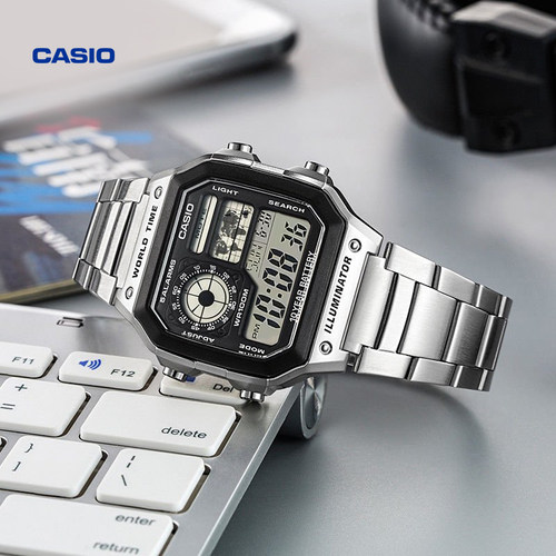 海外专供卡西欧小方块电子手表