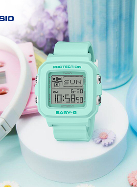 【新品发售】casio卡西欧旗舰店BGD-10小方块学生手表女BABY-G