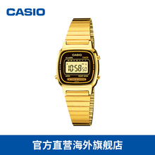 卡西欧正品手表女小金表时尚潮流复古防水casio石英表女LA670WGA
