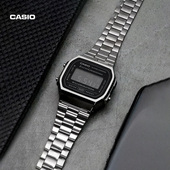 卡西欧旗舰店A168WGG防水学生电子小金表男官方正品 石英指针casio