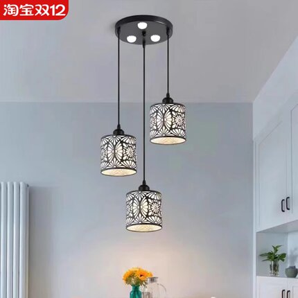 超亮2025新款餐厅吊灯三头北欧极简饭厅餐桌灯吧台灯
