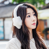 可爱星星耳机式 耳包骑行御寒保暖毛绒护耳耳罩女冬季 ins拍照道具