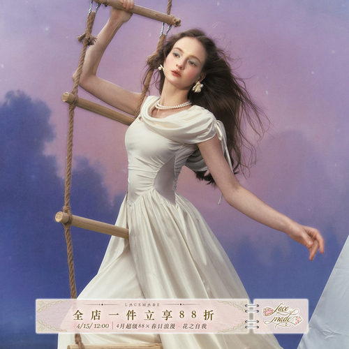 法式设计感缎面小白裙高级感