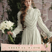 LaceMade 连衣裙内搭长裙秋冬女 复古设计感纯棉长袖 森森絮语 法式