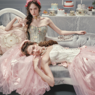 LaceMade 爱情花笺胸衣 法式设计感抹胸鱼骨胸衣修身显瘦缎面上衣