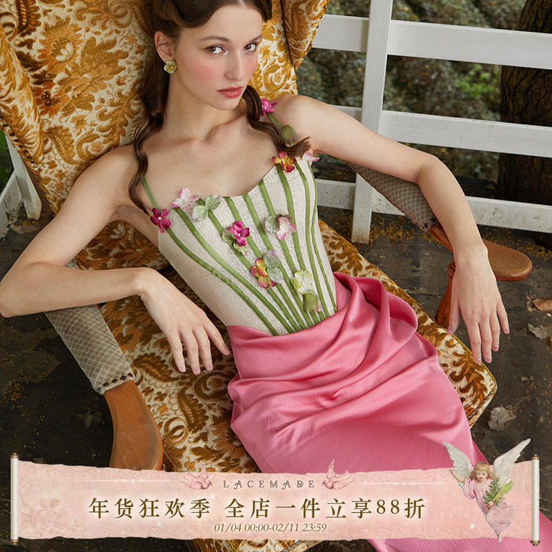 LaceMade 花藤魅影 法式宫廷复古花饰鱼骨胸衣连衣裙芭蕾开衫套装,女装/女士精品,时尚套装,淘宝优惠券,粉丝福利购,淘宝优惠卷
