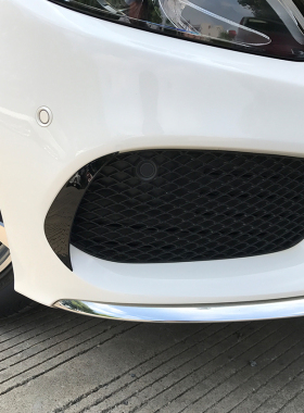 适用奔驰C级 W205 15-18款 前杠风刀包围前风刀改装装饰贴