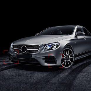 E200L 前包围保险杠风刀外饰贴改装 E300L AMG款 E43 适用奔驰E级